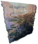 Collections Etc Cross And Crown Tapestry Throw The Old Rugged Blanket New. Fixed Price $55.00.