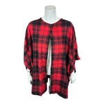 Cuddl Duds Petite Fleecewear With Stretch Blanket Wrap Solid Red One Size. Fixed Price $25.00.