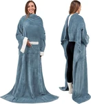 Pavilia Fleece Blanket With Sleeves For Women Adults, Wearable Warm. Fixed Price $33.97.
