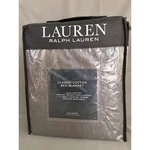 Lauren Ralph Classic Cotton Bed Blanket Charcoal Grey Full Queen. Fixed Price $55.96.