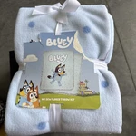 Bluey White Stars Plush Fleece Blanket No Sew Throw Kit 48" X 60" Diy New. Fixed Price $27.00.