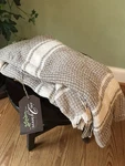 New IN2GREEN Eco Friendly Throw Blanket Khaki. Fixed Price $145.00.