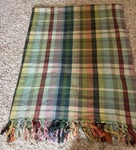 Creative Co-op Cotton Woven Throw Blanket, Multicolored Plaid With Fringe Nwt. Fixed Price $30.59.