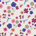Disney Belle Stripes Beauty And The Beast Pink By Springs Creative Yard. Fixed Price $14.99.