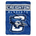 Creighton Blue Jays Plush 60" By 80" Twin Size Raschel Blanket - Ncaa Basic. Fixed Price $44.99.