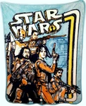 2017 Northwest Star Wars Rogue One Future Hope Blanket 40" X 47". Fixed Price $18.00.