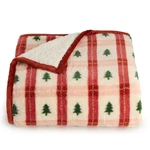 Cuddl Duds Cozy Sherpa Throw Blanket 50" X 60" Color: Tree Plaid. Fixed Price $45.00.