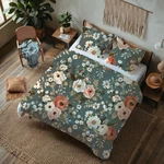 Floral Throw Blanket Green Botanical King Size Style. Fixed Price $37.00.