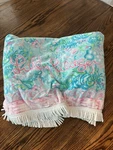 Lilly Pulitzer Oversize Beach Towel Blanket (64" X 60") Pink Blue Green. Fixed Price $49.00.