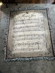 Manual Woodworker Afghan Tapestry Throw, Amazing Grace Sheet Music, 50 X 60-INCH. Fixed Price $14.99.