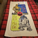 Star Wars C3PO R2D2 1996 Towel 100% Cotton Lucas Films 55X39.5 Quality Vintage. Fixed Price $15.99.