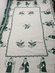Holiday Christmas Throw Blanket Tapestry 44X65 Gift Yvory/green. Fixed Price $22.99.