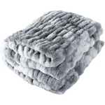 Lavish Home Oversized Faux Fur Blanket 60X80-INCH Ruched Polyester. Fixed Price $82.72.