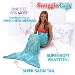 Snuggie Tails Mermaid Blanket One Size Fits Most Adults Aqua Glitter Model. Fixed Price $10.50.