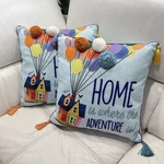 Disney Parks Pixar Up Movie Throw Pillow Home Where The Adventure Set Of 2. Fixed Price $68.00.