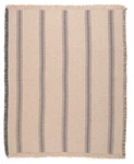 Simply Home Denim Striped Fringed Afghan Throw Blanket 60" X 50". Fixed Price $50.39.