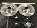 Volvo V40 S40 V50 D3 D4 D5 T5 Cross Drilled Grooved Brake Disc Pads Front 320. Fixed Price $215.97.