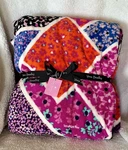 Vera Bradley Throw Blanket Modern Medley Pink Breast Cancer Awareness Rare Nwt. Fixed Price $119.50.