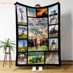Farm Life Fleece Blanket Tractor Country Living Rural Scene Gift. Fixed Price $29.99.