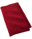 Lauren Ralph X3010 Jamie Cable-knit Throw 50" 70 Red. Fixed Price $108.00.