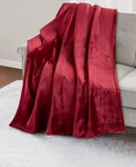 Premier Comfort Merlot Cozy Plush Printed Throw 50" X 70". Fixed Price $20.00.
