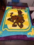1999 Scooby Doo Lux Throw Blanket Cartoon Network 50" 60" Teal/purple See. Fixed Price $55.00.