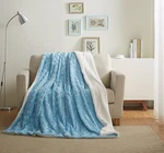 Tache Super Soft Warm Faux Fur Light Baby Sky Blue Sherpa Throw Bed Blanket. Fixed Price $59.39.