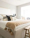 Spring Tassels Throw Bedding,pom Blanket Camel Beige Moroccan. Fixed Price $145.00.