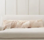 Pottery Barn Mongolian Patchwork Faux Fur Pillow Cover & Insert, (12 48 ). Fixed Price $79.00.
