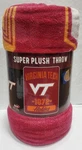 Virginia Tech Hokies 46" By 60" Varsity Plush Micro Raschel Throw Blanket-ncaa. Fixed Price $24.99.
