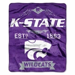 Kansas State Wildcats 50" X 60" Plush Raschel Throw Blanket - Ncaa. Fixed Price $29.99.