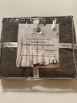 Hillfair 100% Combed Cotton Queen Size Blanket Warm Soft All Season Gray. Fixed Price $49.95.
