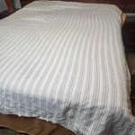 Pine Cone Hill Lush Linen Duvet Cover Twin 68X88 Slate White Ticking Stripe. Fixed Price $72.95.