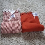 Modern Threads 2-PACK Brick 100% Cotton Throws, Plus Pillow. Fixed Price $25.00.