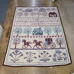 San Marcos Blanket Fleece Country Sampler Amish Horse Buggy Tapestry 77.5X56.5 *. Fixed Price $63.96.