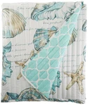 Barefoot Bungalow Cruz Coastal Throw Blanket, 60X50 Inches, White. Fixed Price $43.99.