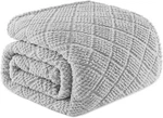 Queen Size Fuzzy Fleece Blanket All Season Lightweight Warm Soft Jacquard Waffle. Fixed Price $46.99.