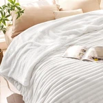 Infiixso Sherpa King Size Blanket - Super Soft & Warm Striped Fleece, .... Fixed Price $36.20.