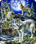 79X96 Queen Spirit Of The Pack Wolf Wolves Cubs Mink Fleece Blanket Super Plush. Fixed Price $59.99.