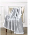 Highline Bedding Co. Decorative Throw,blanket Grey & Cream 50 X 60 Nip. Fixed Price $15.00.