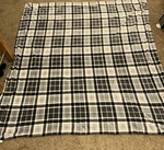 Walmart Mainstays Grey Plaid Fleece Throw Blanket 90 X 100% Polyester. Fixed Price $14.00.