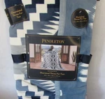 Pendleton Oversized Throw For Two Blue White Designer Blanket Southwest Aztec. Fixed Price $97.49.