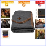 Military Gray Wool Blanket, 88X64, Washable, Thick, Outdoor Use. Fixed Price $75.49.