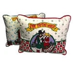 Vintage 80S Macys Christmas Throw Pillows Holiday Home Decor Kitsch Gift. Fixed Price $32.00.