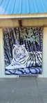 White Tiger Forest Jungle Cat Queen Size Blanket Bedspread. Fixed Price $52.73.