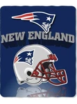 New England Patriots Gridiron Fleece Throw, 50 X 60-INCHES. Fixed Price $15.99.
