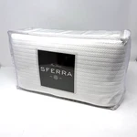 Sferra 1282 Grant Full/queen Bed Blanket Throw 100" X White Cotton New. Fixed Price $135.00.