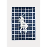 Polo Ralph Lauren Home Oakwood Cotton Throw Navy Ivory Big Pony 50 X 70. Fixed Price $108.00.