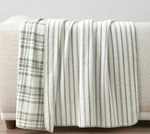 Casual Living Reversible Luxe Plush Throw Blanket, Soft, 50" 70" - Green New. Fixed Price $24.95.