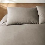 Nate Home By Berkus 3PC 200TC Cotton Percale Natural Full/queen Duvet Set. Fixed Price $30.00.